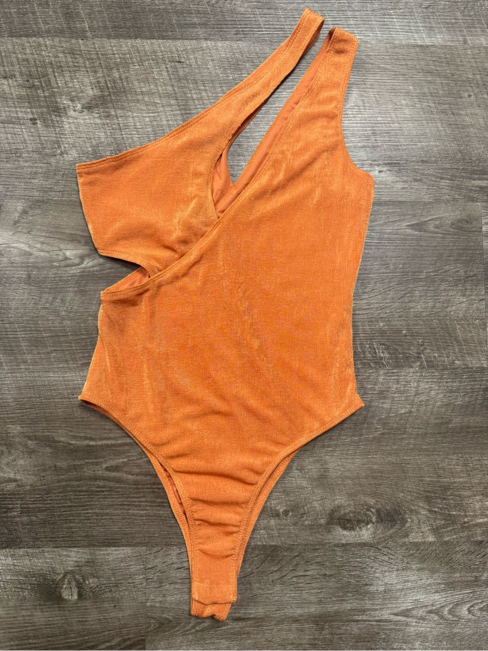 Princess Polly Asymmetrical One Shoulder Cut Out Bodysuit Size 4